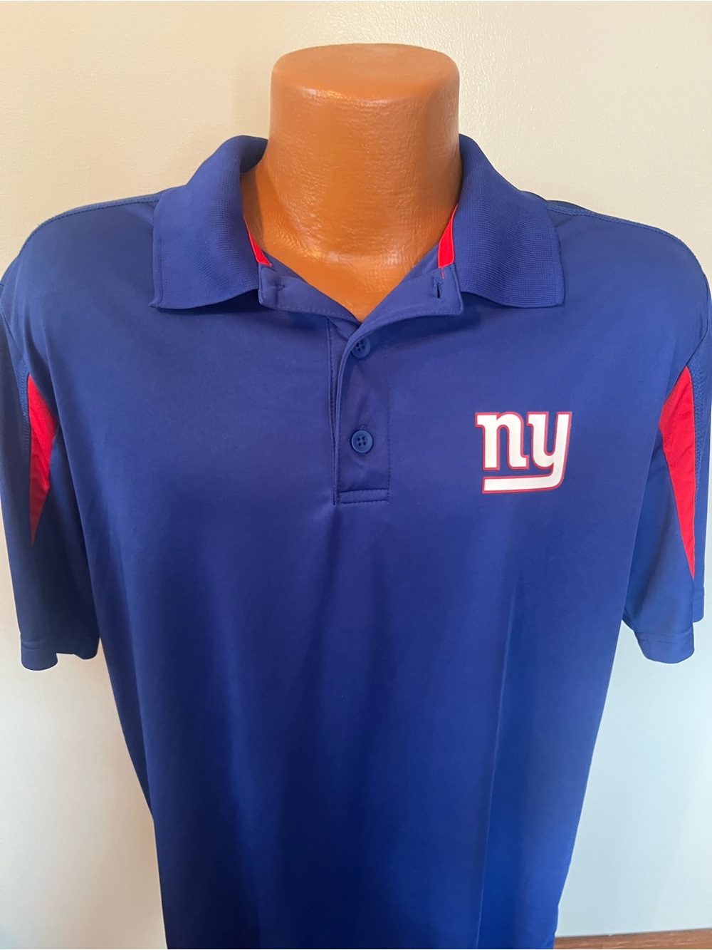 New York Giants NFL Team Apparel TX3 Cool Polo Shirt Men’s Large Blue Red